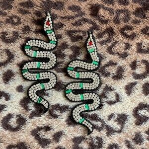 Snake Rhinestone Earrings